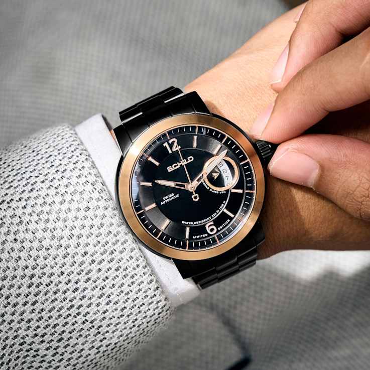 Schild Heinrich Minimal Swiss Black Dial Black Stainless Steel Band
Automatic Limited Edition Watch