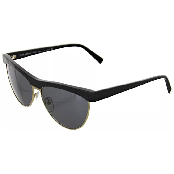 bob sdrunk-Lizzie-01 Black and Gold Tone Frame / Gray Lenses Sunglasses