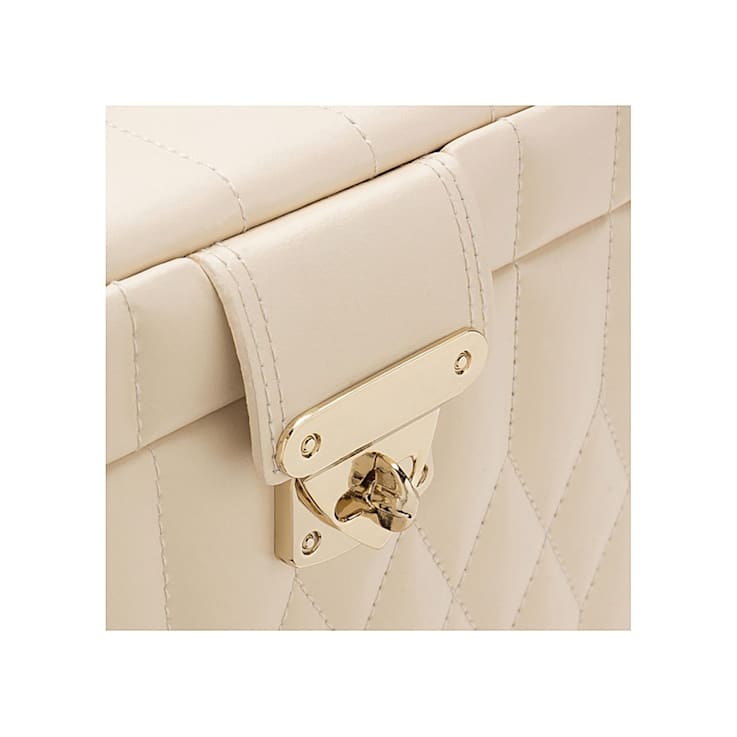 Caroline Extra Large Jewelry Box Ivory By Wolf