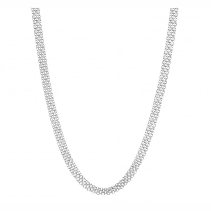 Sterling Silver 6mm Bismark Chain Necklace