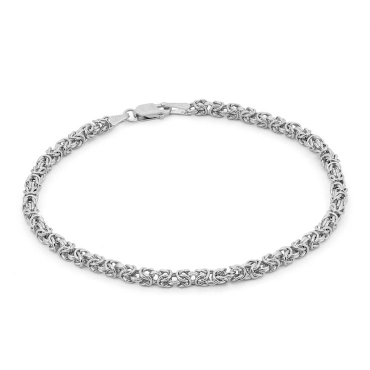 Sterling Silver Petite Byzantine Bracelet
