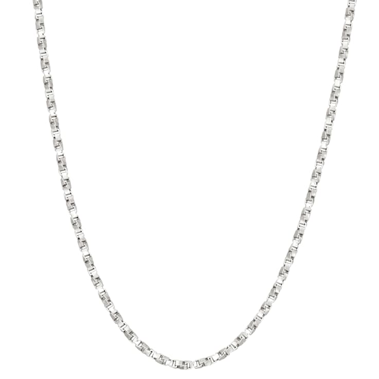 Sterling Silver 1.25mm Twisted Box Chain Necklace