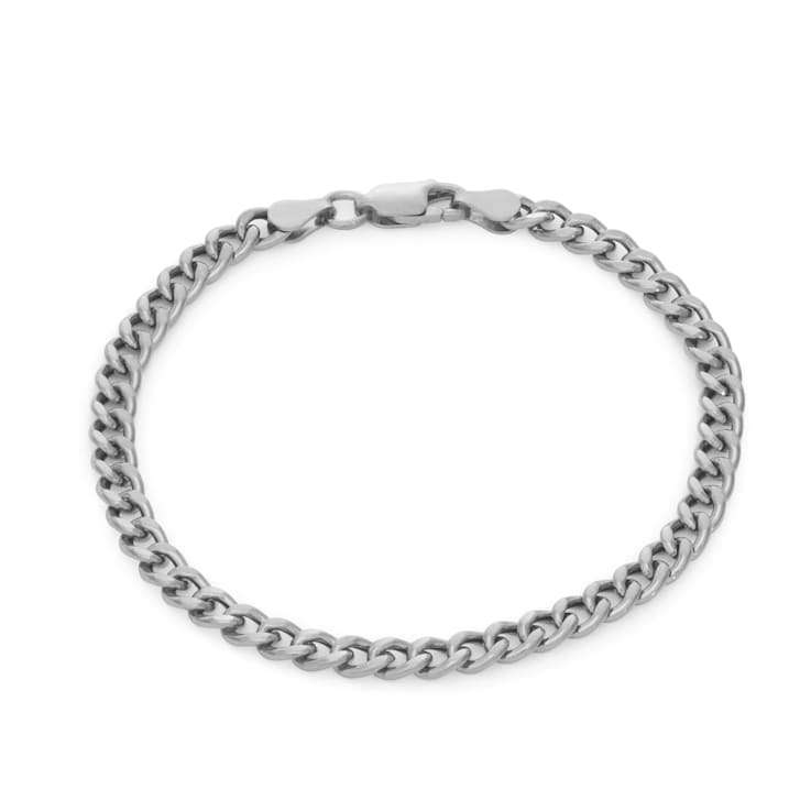 Sterling Silver 4.6mm Curb Chain Bracelet