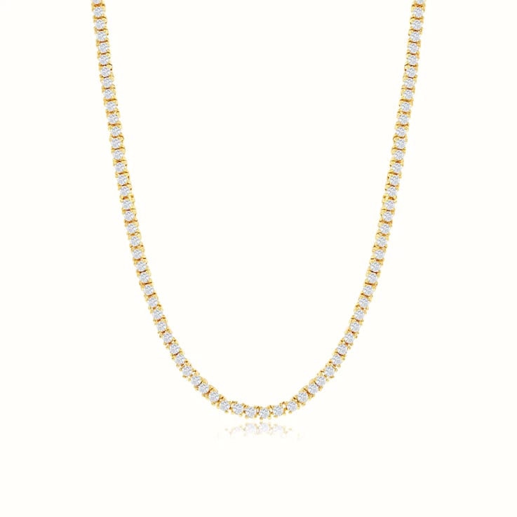 The Aurora Tennis Necklace- 14K Gold Over Sterling Silver