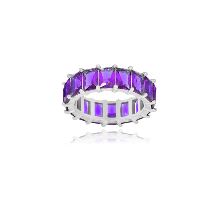 The Colored Cubic Zirconia Ring- Sterling Silver, Purple