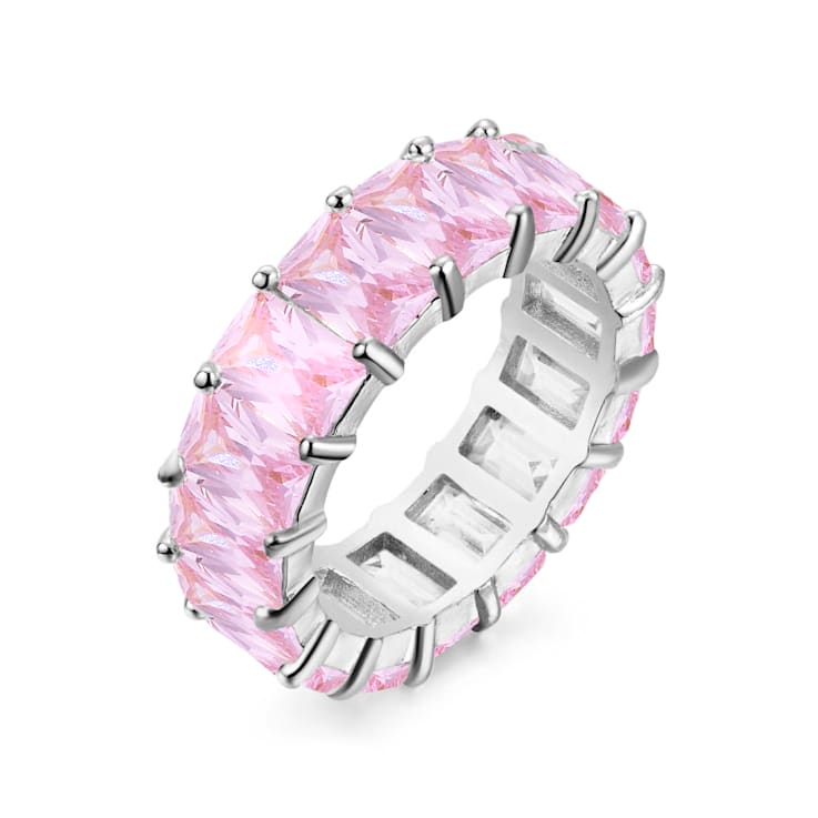 The Colored Cubic Zirconia Ring- Sterling Silver, Pink