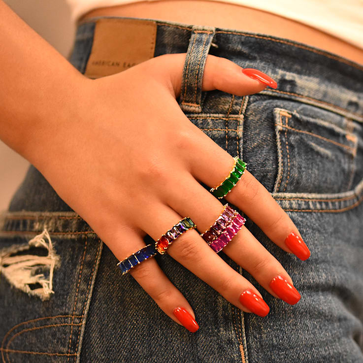 The Colored Cubic Zirconia Ring