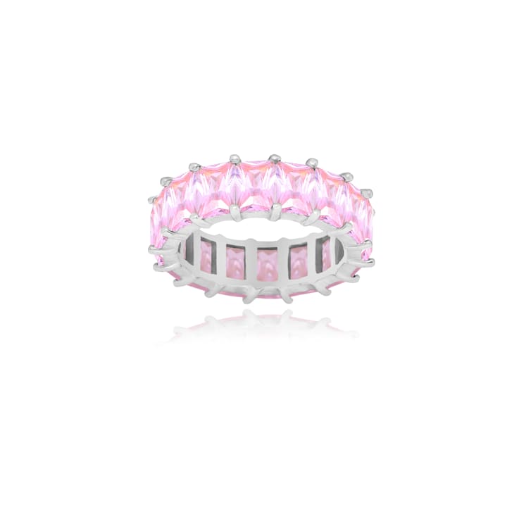 The Colored Cubic Zirconia Ring- Sterling Silver, Pink