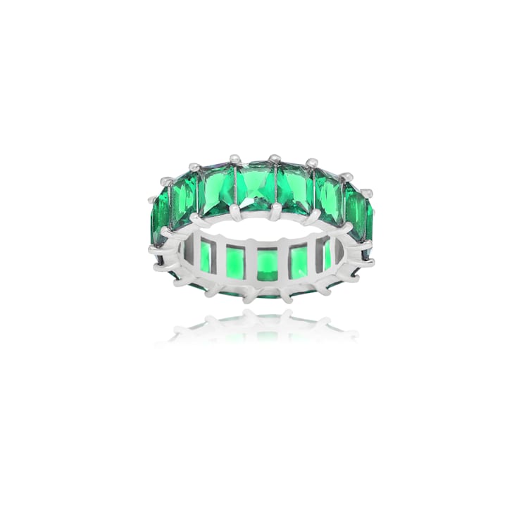 The Colored Cubic Zirconia Ring- Sterling Silver, Green