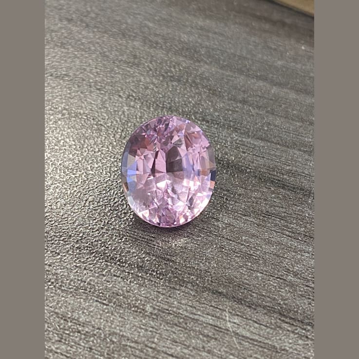Platinum 14.15 Carat Oval Pink Natural No Heat Sapphire and Diamond Ring