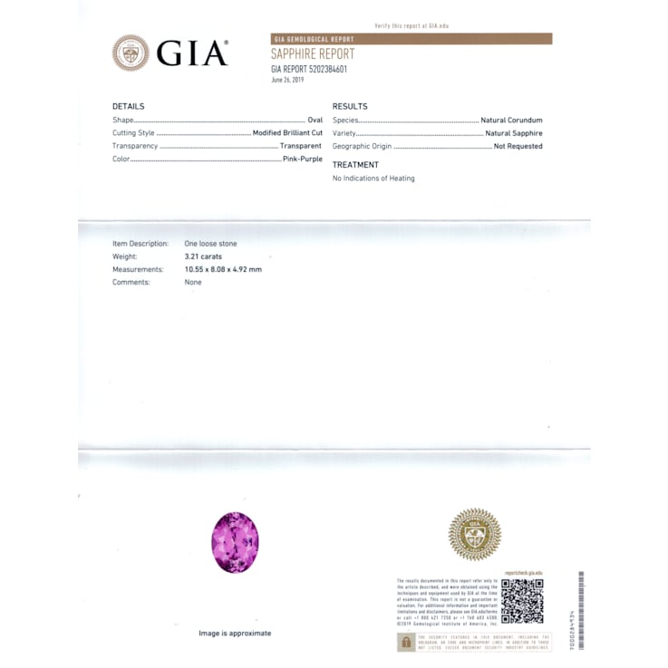 3.57ctw Oval Pink Sapphire and Diamond Ring