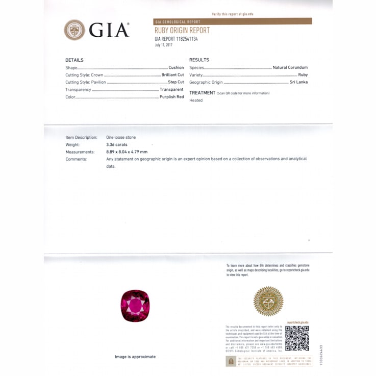 4.34ctw Cushion Red Ruby and Diamond Platinum Ring