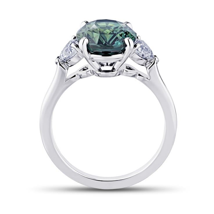 Adelaide, 1.83c Teal Green Sapphire and Diamond Engagement Ring | Melissa  Caron Jewellers