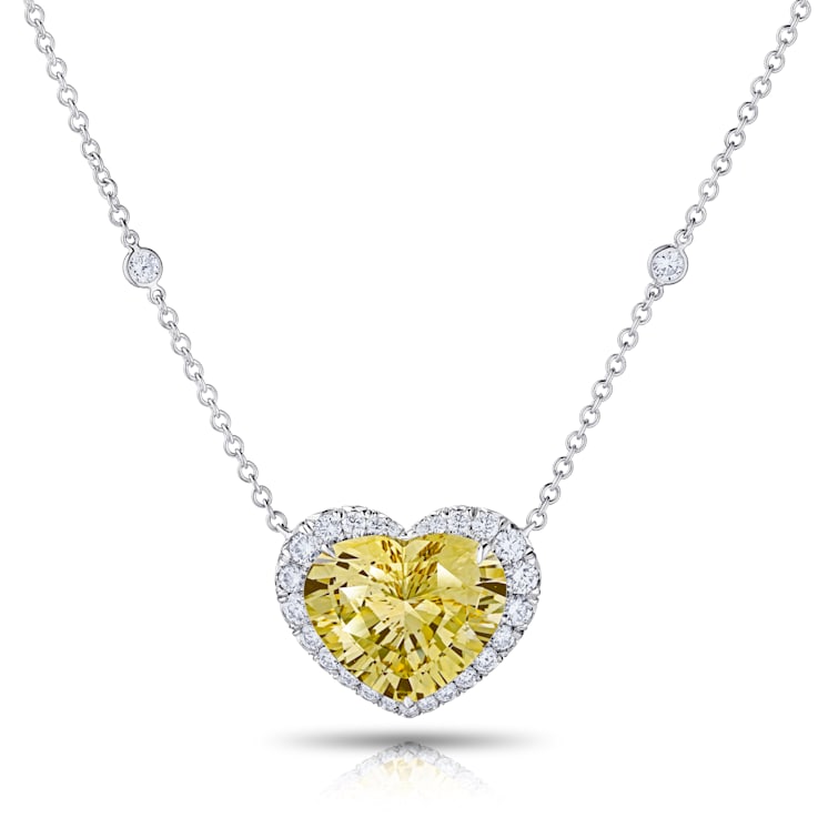 Yellow Sapphire American Diamond Pearl Necklace Set – Niscka