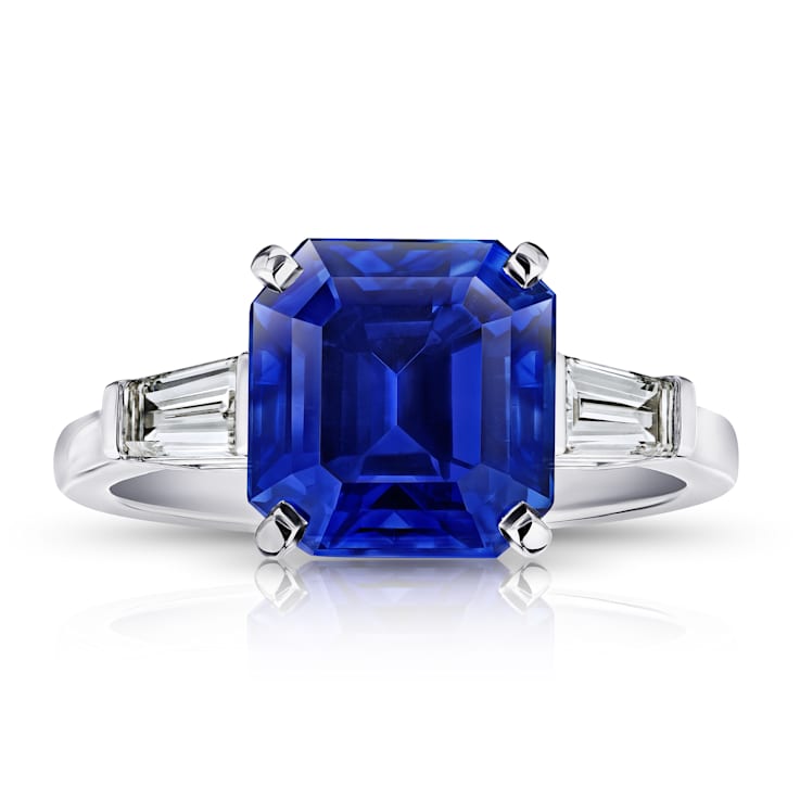 Square blue sapphire ring discount