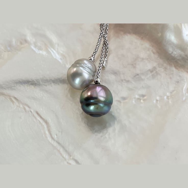 12-14mm Tahitian Cultured Pearl Lariat Necklace