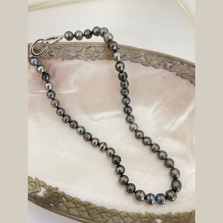 Necklaces : 8-10mm Tahitian South Sea Multicolor Baroque ...