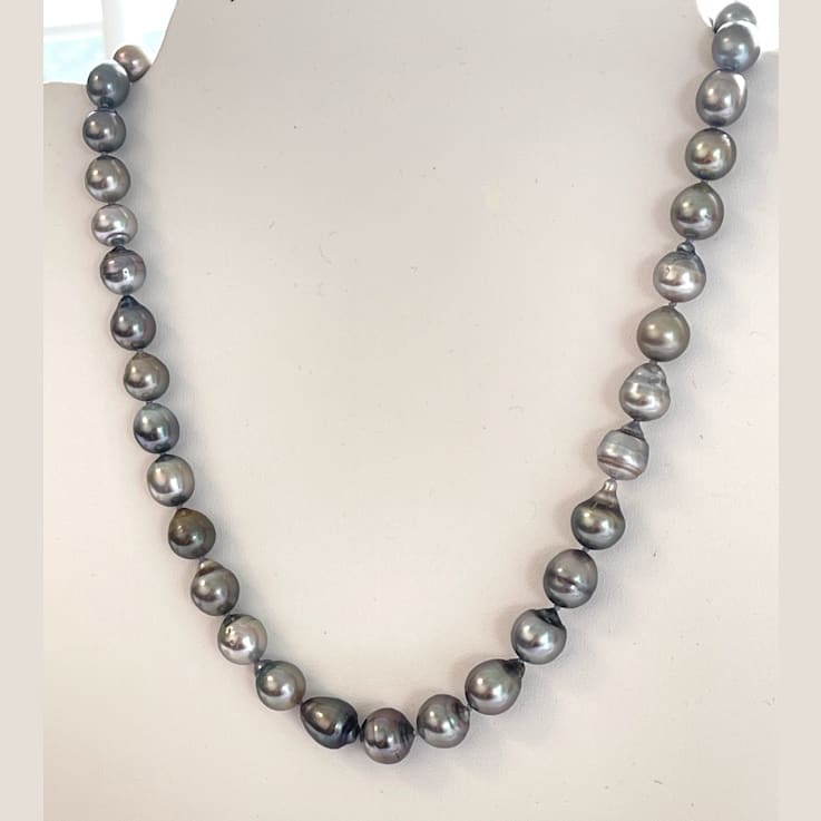 Rare Pink Silver Gray Natural Color 8-10.8mm Tahitian