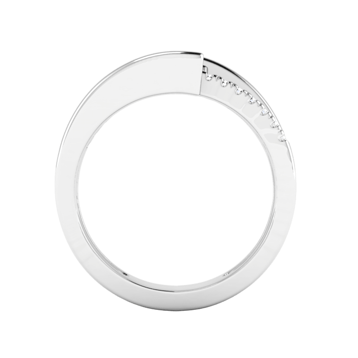 0.41ctw Round White Diamond Bypass Multi-Row Ring in 14KT White Gold