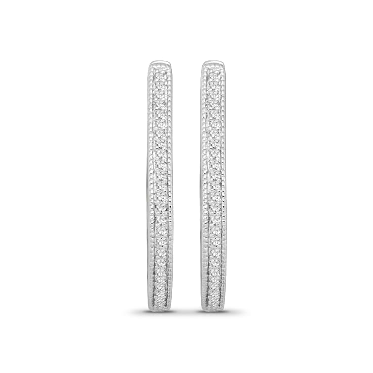 Diamond 0.25Ctw Sterling Silver Earring