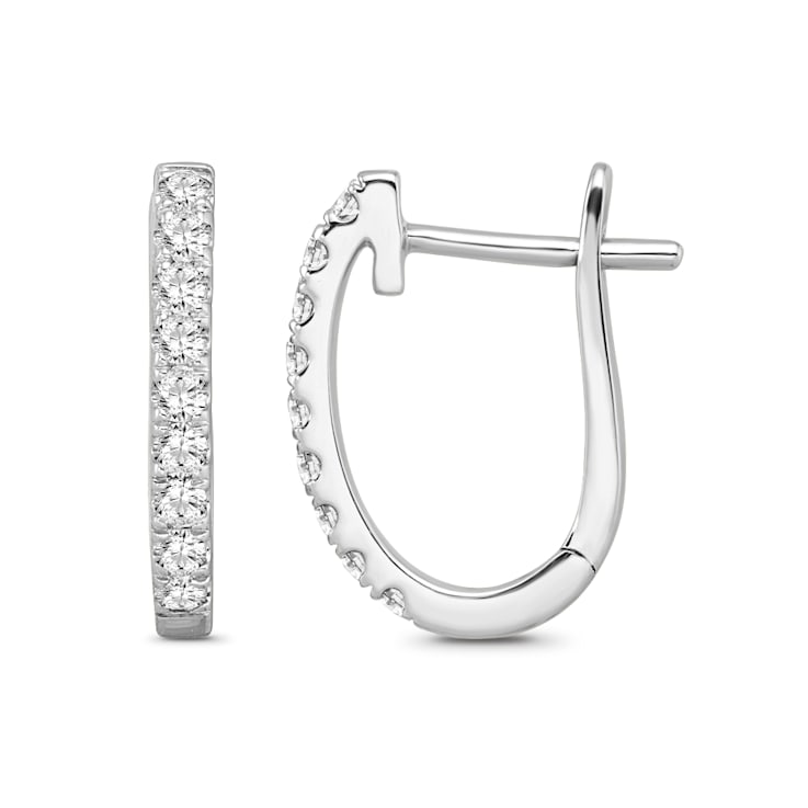 Diamond 1.00Ctw 10k White Gold Earrings
