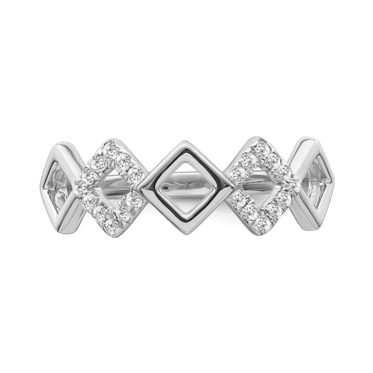 Sterling Silver Diamond 0.10Ctw Ring