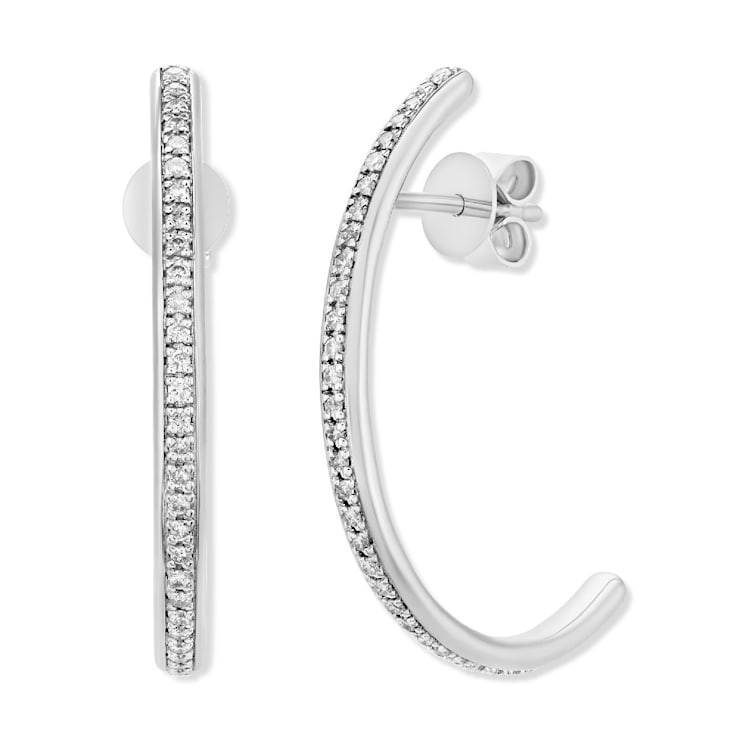 Diamond 0.25Ctw Sterling Silver Earring
