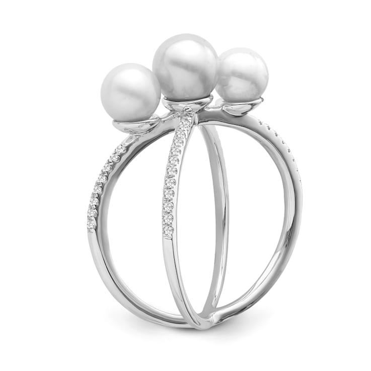 Sterling Silver Diamond 0.16Ctw Ring