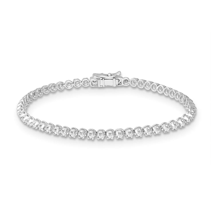 14K White Gold Diamond Tennis Bracelet 2.0ctw