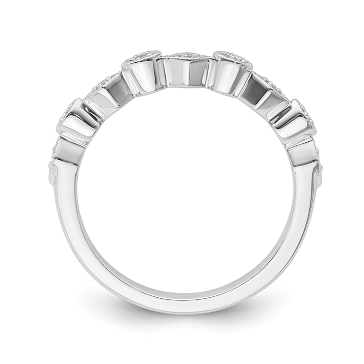 10K White Gold Diamond Ring 0.05Ctw