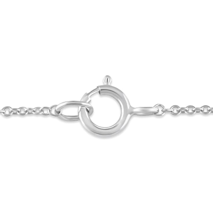 Diamond 0.33Ctw 14k White Gold Pendant With Chain