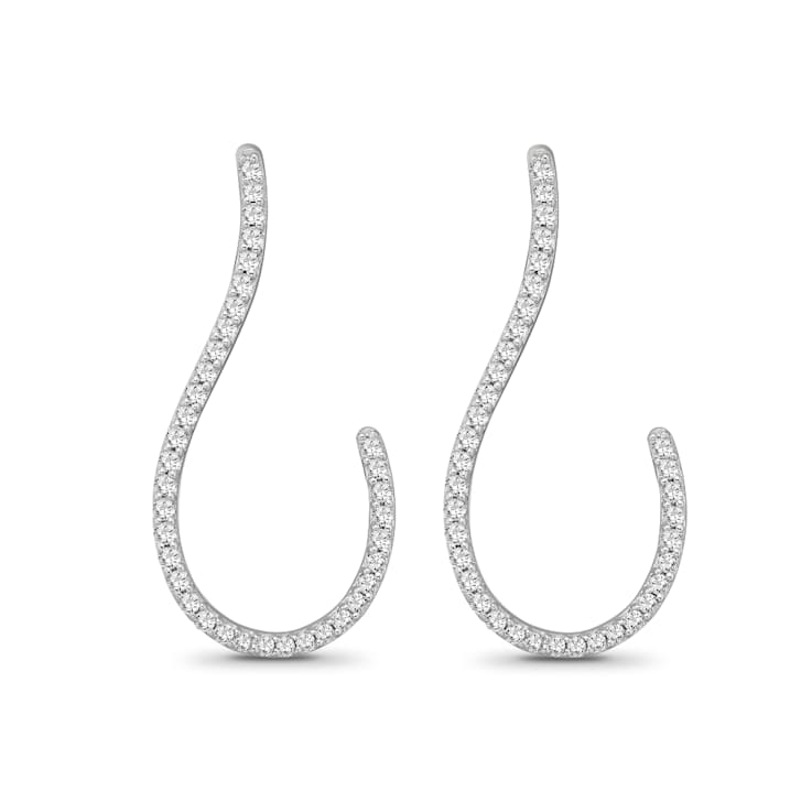 Diamond 0.25Ctw 10k White Gold Earrings
