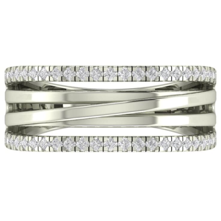 Sterling Silver Diamond 0.33Ctw Ring