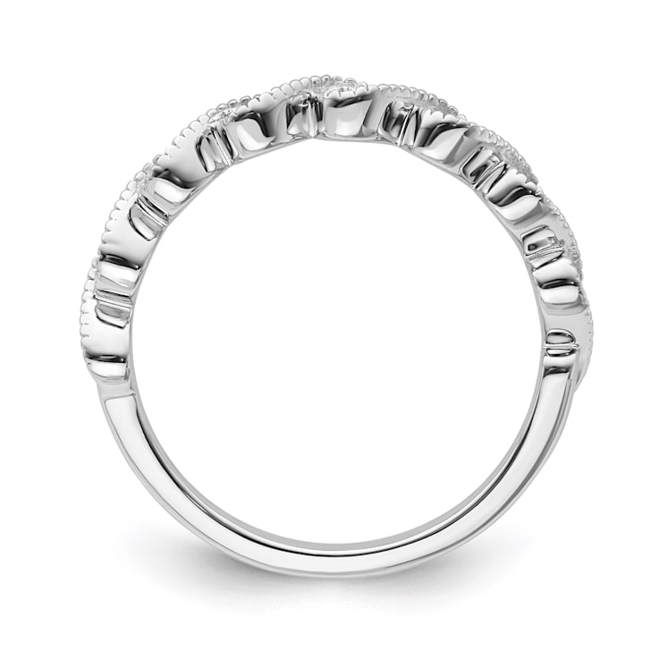 10K White Gold Diamond Ring 0.20Ctw