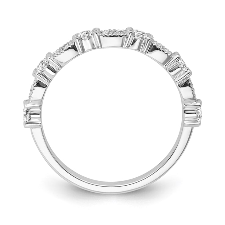 10K White Gold Diamond Ring 0.33Ctw