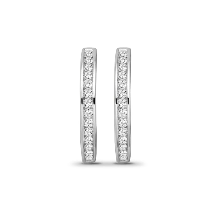 Diamond 0.50Ctw Sterling Silver Earring