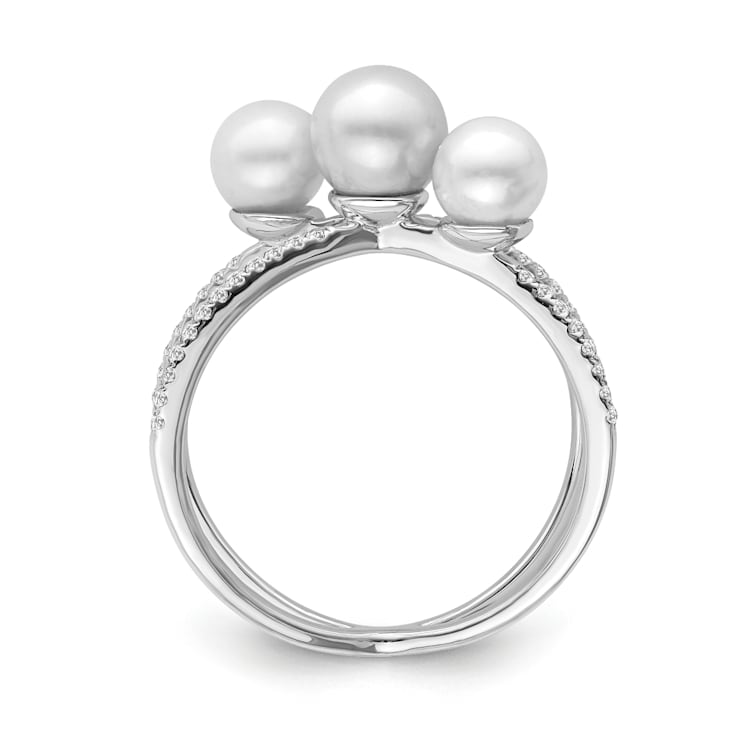 Sterling Silver Diamond 0.16Ctw Ring