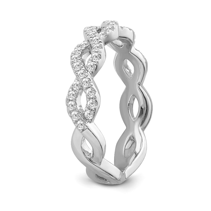 10K White Gold Diamond Ring 0.50Ctw