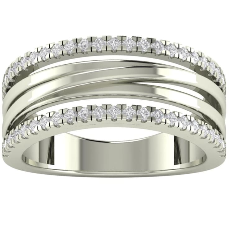 Sterling Silver Diamond 0.33Ctw Ring
