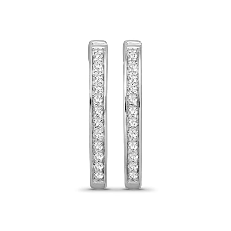 Diamond 0.50Ctw Sterling Silver Earring
