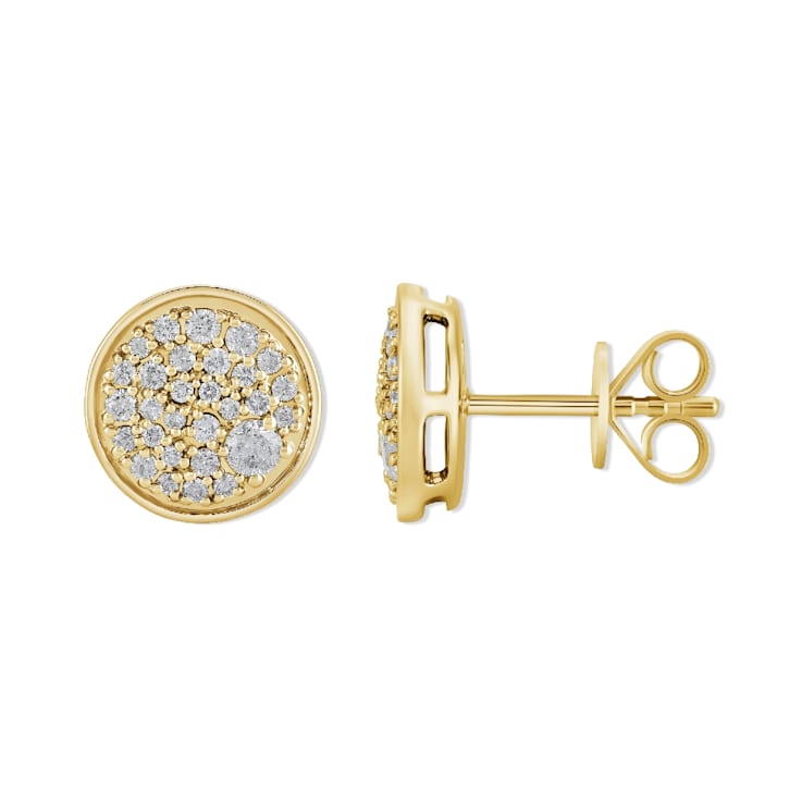 Diamond 0.50Ctw 14k Yellow Gold Earrings