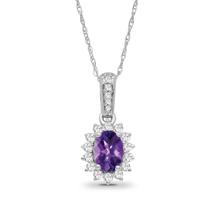 Diamond 0.33Ctw Sterling Silver Heart Pendant With Chain