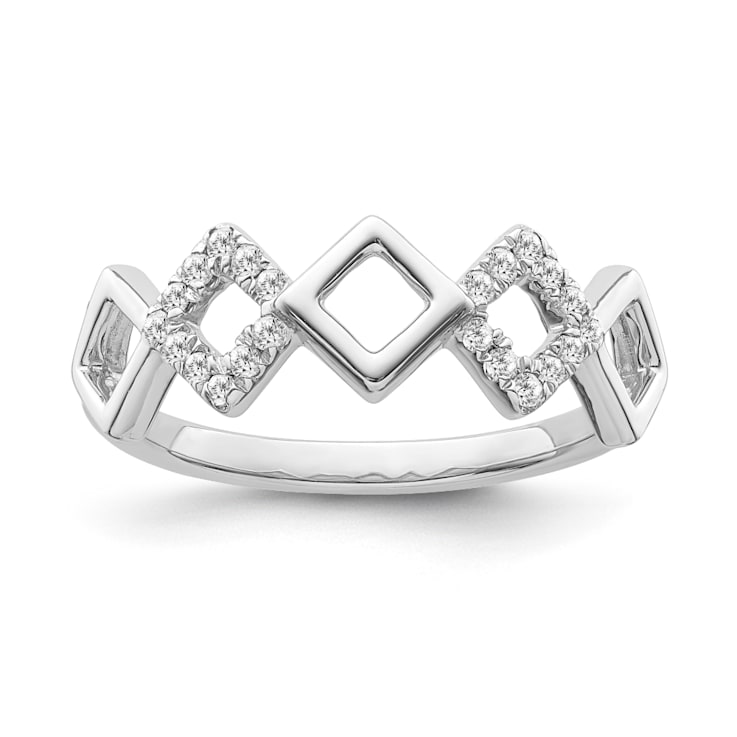 Sterling Silver Diamond 0.10Ctw Ring