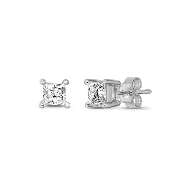 Diamond 0.20Ctw 14k White Gold Earrings