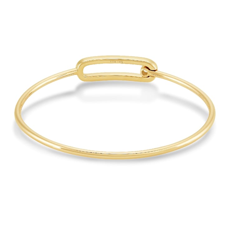 10K Yellow Gold Diamond Bangle Bracelet 0.33ctw