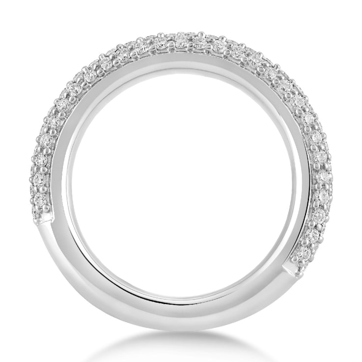 Sterling Silver Diamond 0.90Ctw Ring