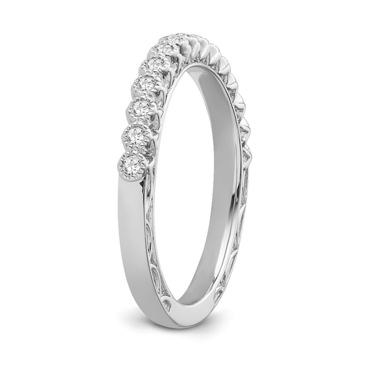 10K White Gold Diamond Ring 0.20Ctw