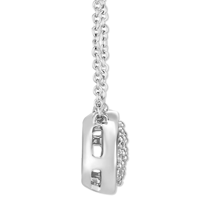 Diamond 0.33Ctw 14k White Gold Pendant With Chain
