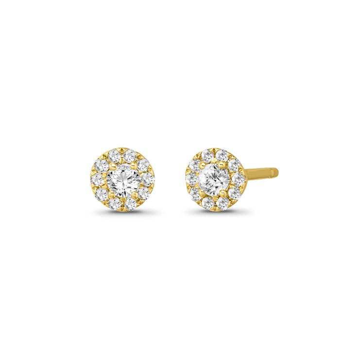 Diamond 0.20Ctw 10k Yellow Gold Earrings