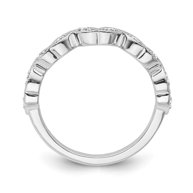 10K White Gold Diamond Ring 0.10Ctw